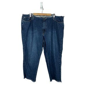 Venezia Jeans Raw waist hem cropped Womens size 24